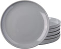Ceramic Dinner Plates Set of 6,10.5 inch Large Stoneware plates for Kitchen,Dinnerware Dishes set- Microwave,Dishwasher Safe,Scratch Resistant-GREY