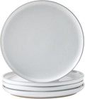 Ceramic Dinner Plates Set of 4,Stoneware 10 Inch,Microwave,Dishwasher and Oven Safe,Porcelain Dessert Plates for Pasta,Salad and Steak,Dishes Set for Kitchen,Scratch Resistant,White