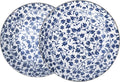 Ceramic Plates Set of 2 – 8-Inch Porcelain Dinner Plates for Kitchen, Microwave, Oven & Dishwasher Safe, 4 Unique Patterns